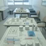 Clínica de enfermagem estética em Brasília com equipamentos médicos, destacando riscos à saúde pública no DF.