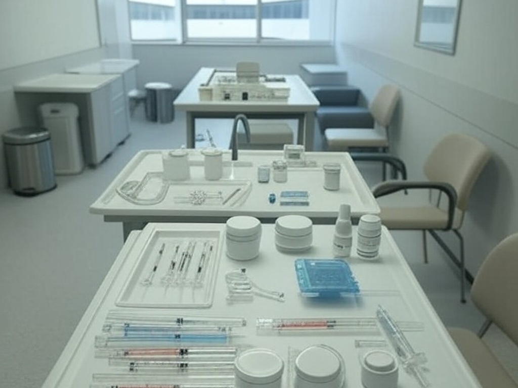 Clínica de enfermagem estética em Brasília com equipamentos médicos, destacando riscos à saúde pública no DF.