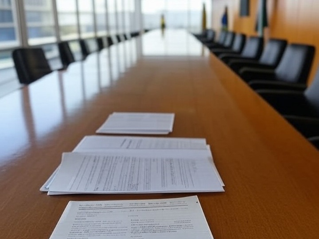 Sala de reuniões emergencial do governo brasileiro em Brasília, respondendo a ataque dos EUA à Venezuela e alegada captura de Maduro.