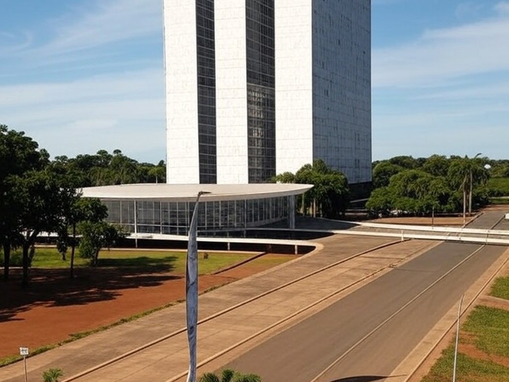 Edifício governamental em Brasília simbolizando parceria Sejus-DF e OSC Transforme para prevenção a drogas no Distrito Federal.