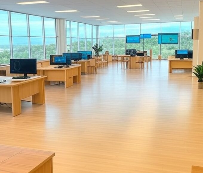 Centro comunitário em Arapoanga com equipamentos de tecnologia para oficinas gratuitas da ByteZone.