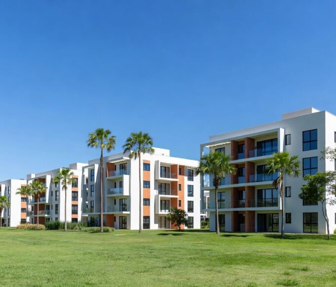 Complexo de apartamentos no Itapoã Parque, DF, representando avanço em projeto habitacional.