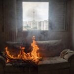 Móvel em chamas em residência no Distrito Federal após discussão conjugal.