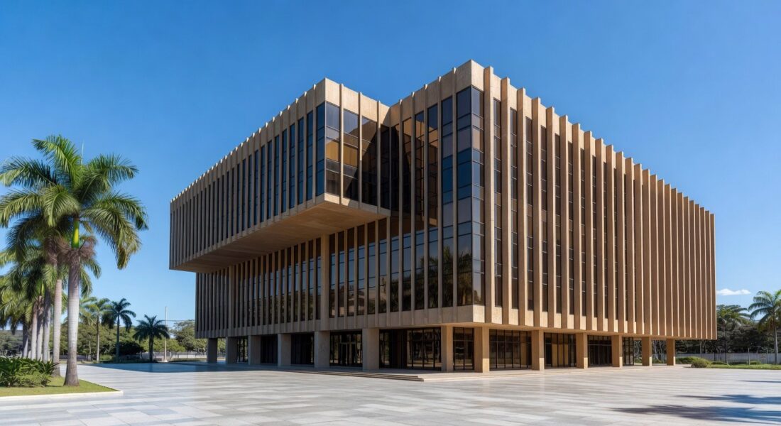 Edifício de escritórios em Brasília representando contratação de advogado.