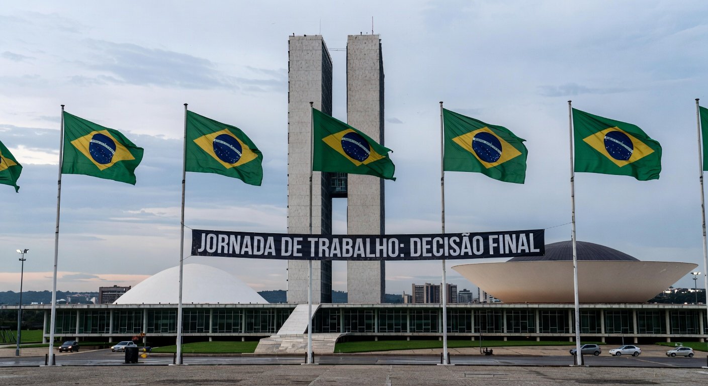 Congresso Nacional em Brasília representando recuo do governo em projeto de jornada 6x1.