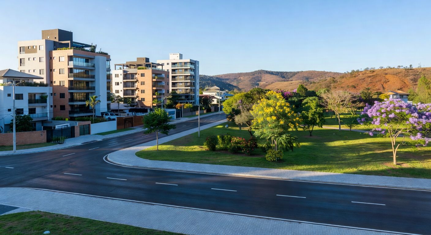 Área residencial em Arniqueira com investimentos do GDF em infraestrutura, elevando qualidade de vida local.