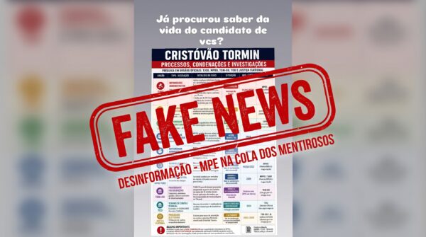 Ministério Público Eleitoral pede multas diárias para perfis que mentem sobre Cristóvão Tormin